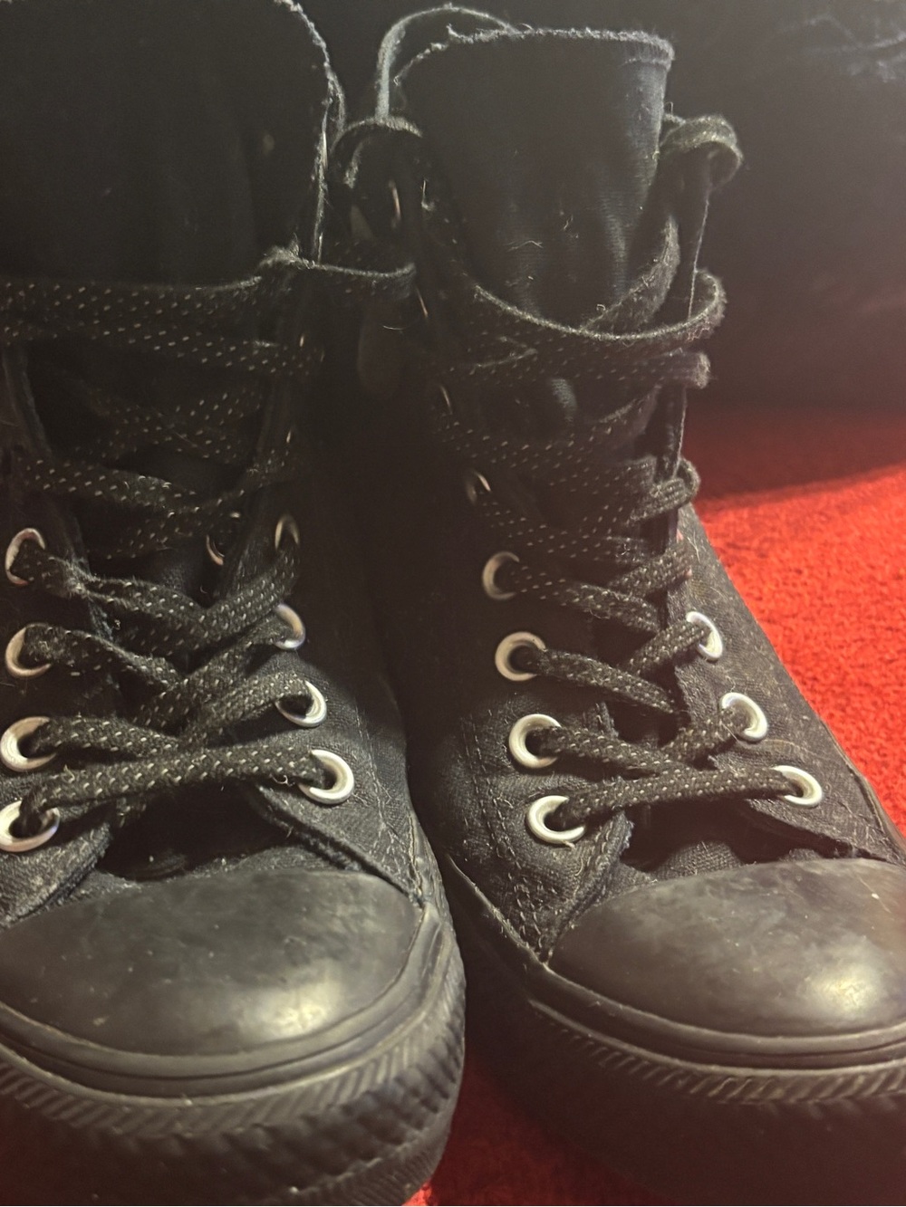 Converse Chuck Taylor Black High-Top Sneakers with gray logo Women’s 9/Men’s 7 - Picture 5 of 7